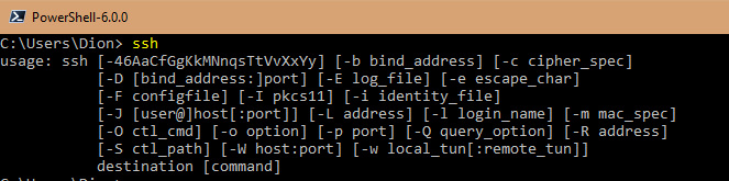 Windows 10 SSH